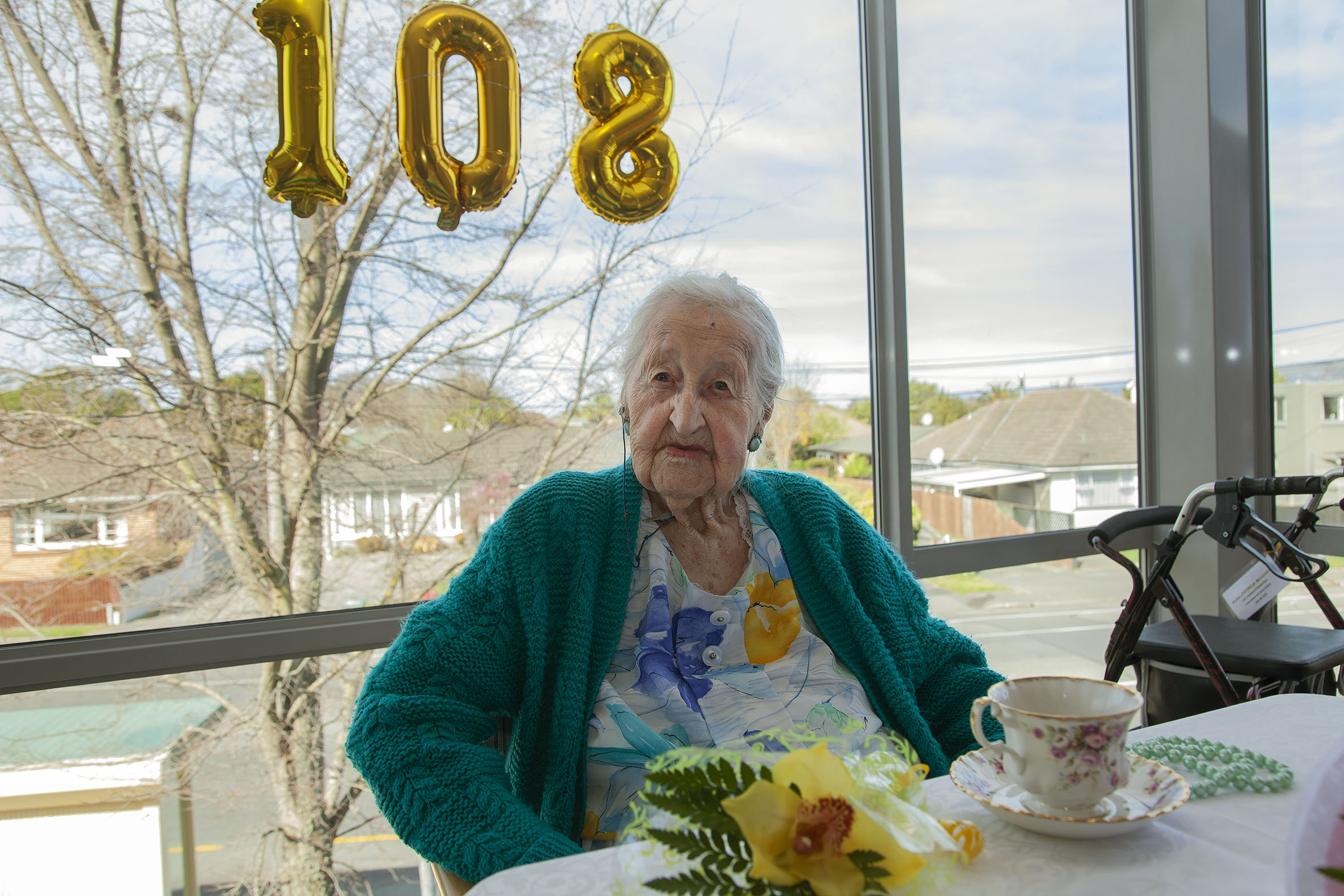 Nina Brown celebrates her 108th birthday. Photo: Geoff Sloan

