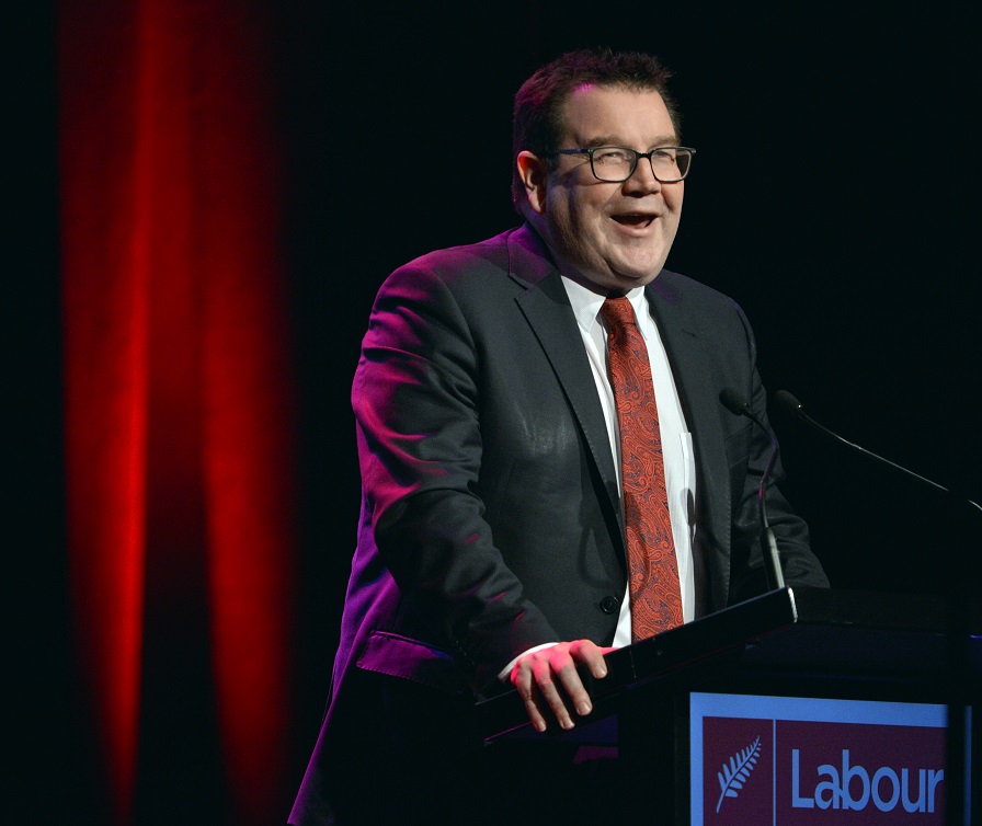 Grant Robertson addresses the Labour Party Conference in the Dunedin Town Hall on Saturday. Photo: Gerard O'Brien