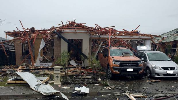 The scene of a serious gas explosion in Northwood last year. Photo: Kurt Bayer / NZ Herald