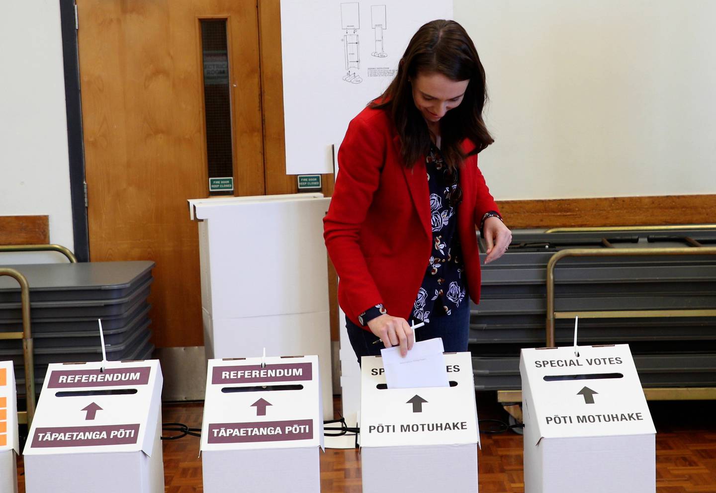 Prime Minster Jacinda Ardern took the opportunity to vote early today. Photo: NZ Herald