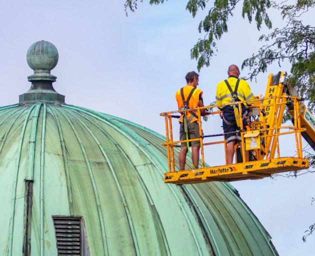 The Thomas Edmonds Band Rotunda being restored. Photo: Newsline/CCC