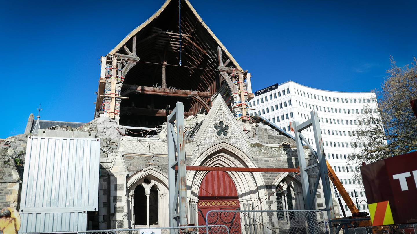 The damaged Christ Church Cathedral. Photo: Logan Church / NZH