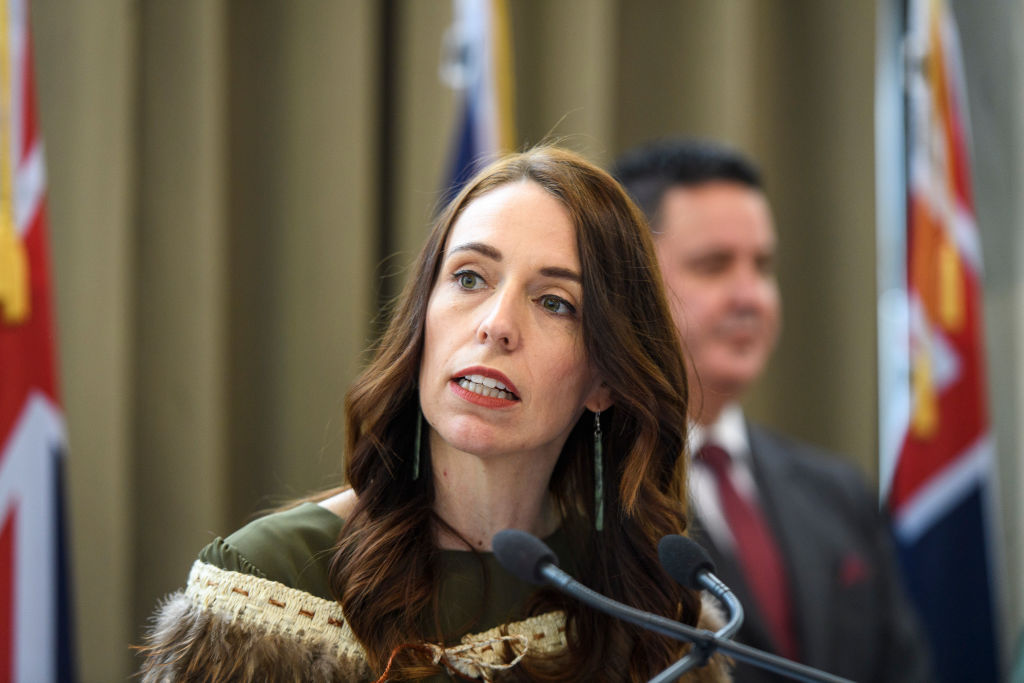 Prime Minister Jacinda Ardern speaks at the Prime Minister's Reception during the opening of New...