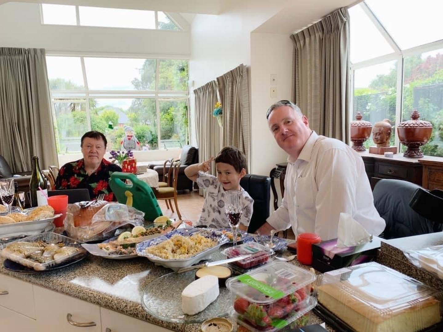 Jarrod O'Sullivan at Christmas lunch with family. Photo: Supplied