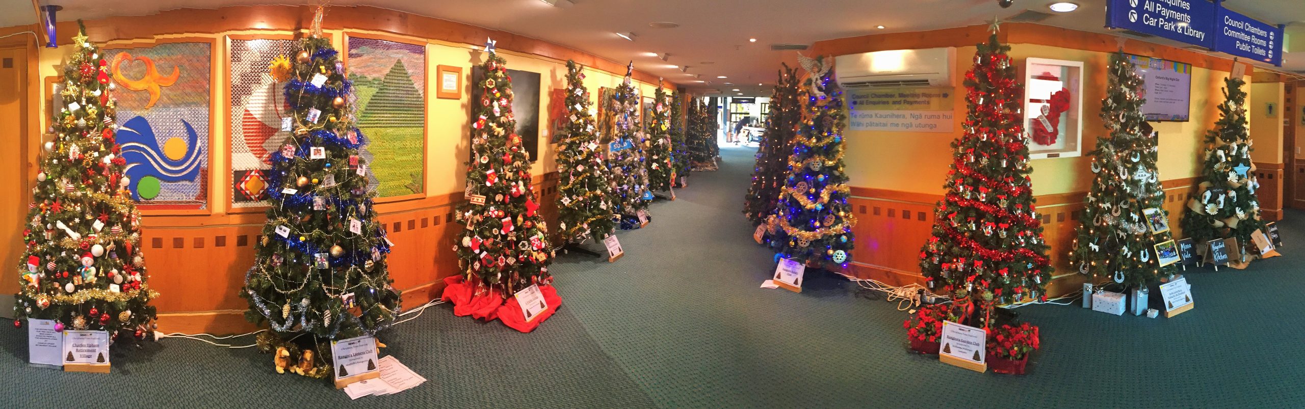 Trees on show at the Waimakariri District Council service centre foyer in Rangiora. Photo: Supplied