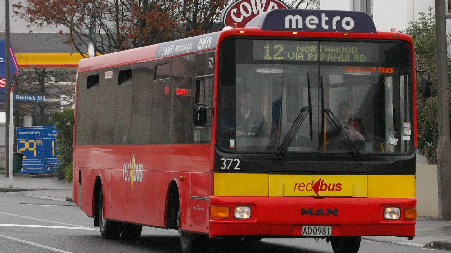 A Red Bus on Papanui Rd near Bealey Ave. Photo: NZH