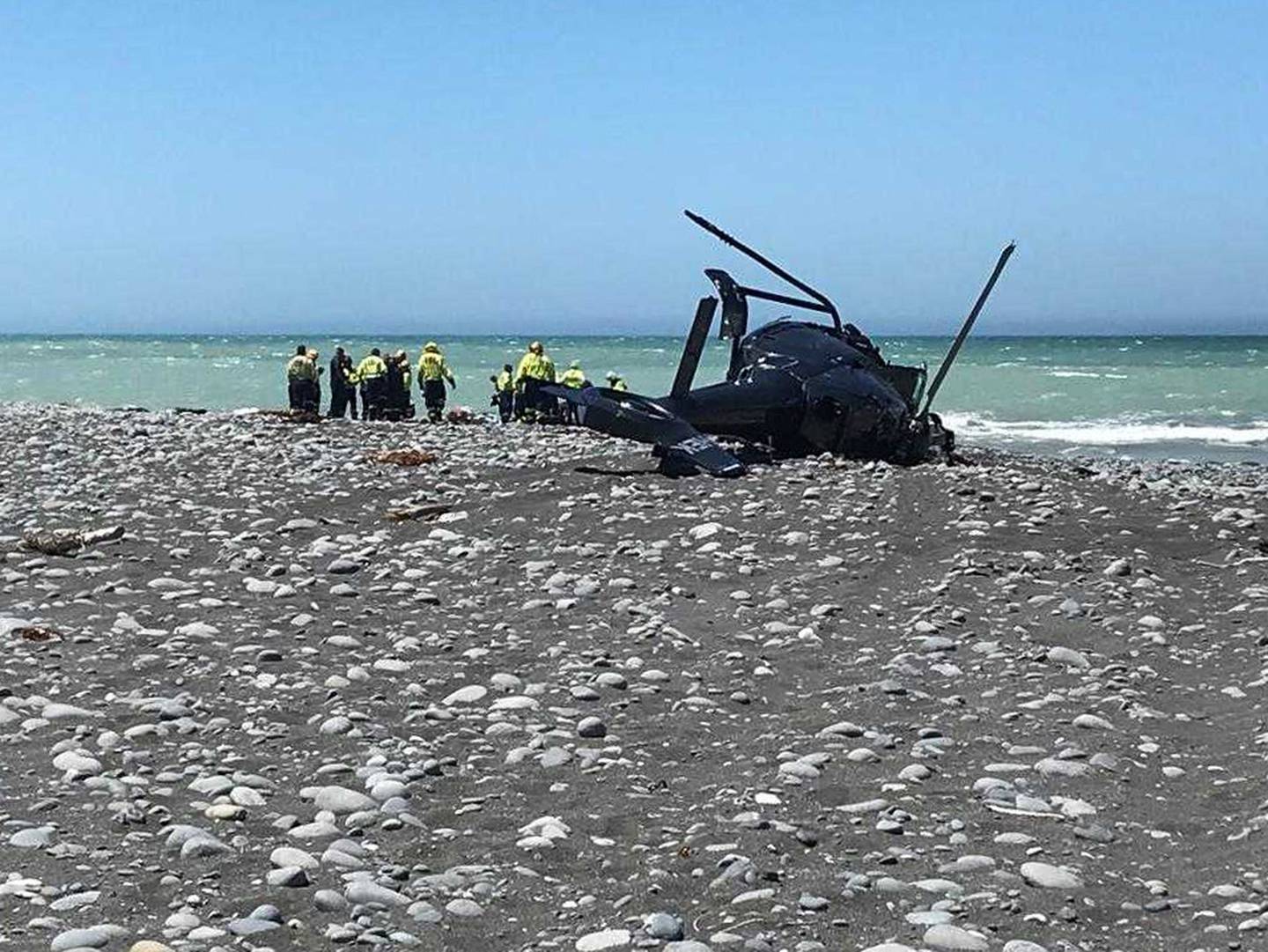 Two people were killed when the Airbus EC120 helicopter crashed onto the beach at Clarence, north...