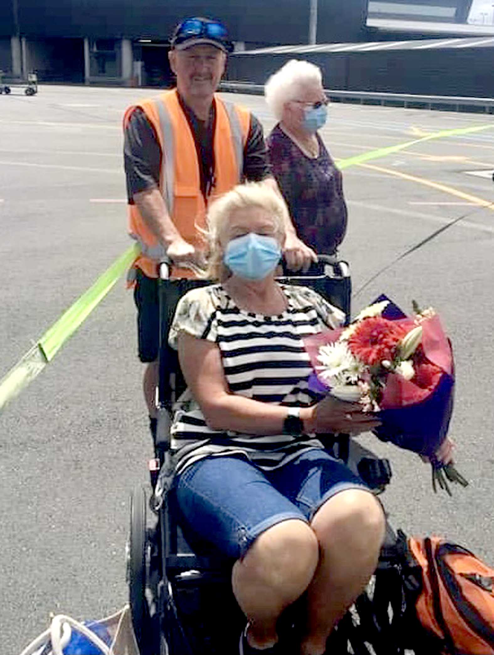 A wheelchair was on hand for distance runner Judy Brock – thanks to her brother Darryl – when she...