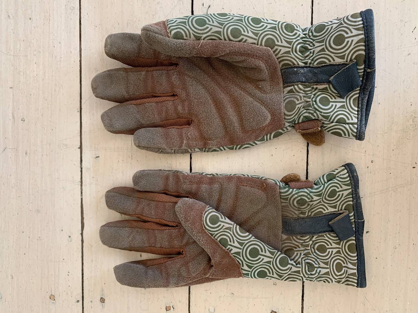 A pair of gardening gloves taken by Jasper. Photo: Supplied