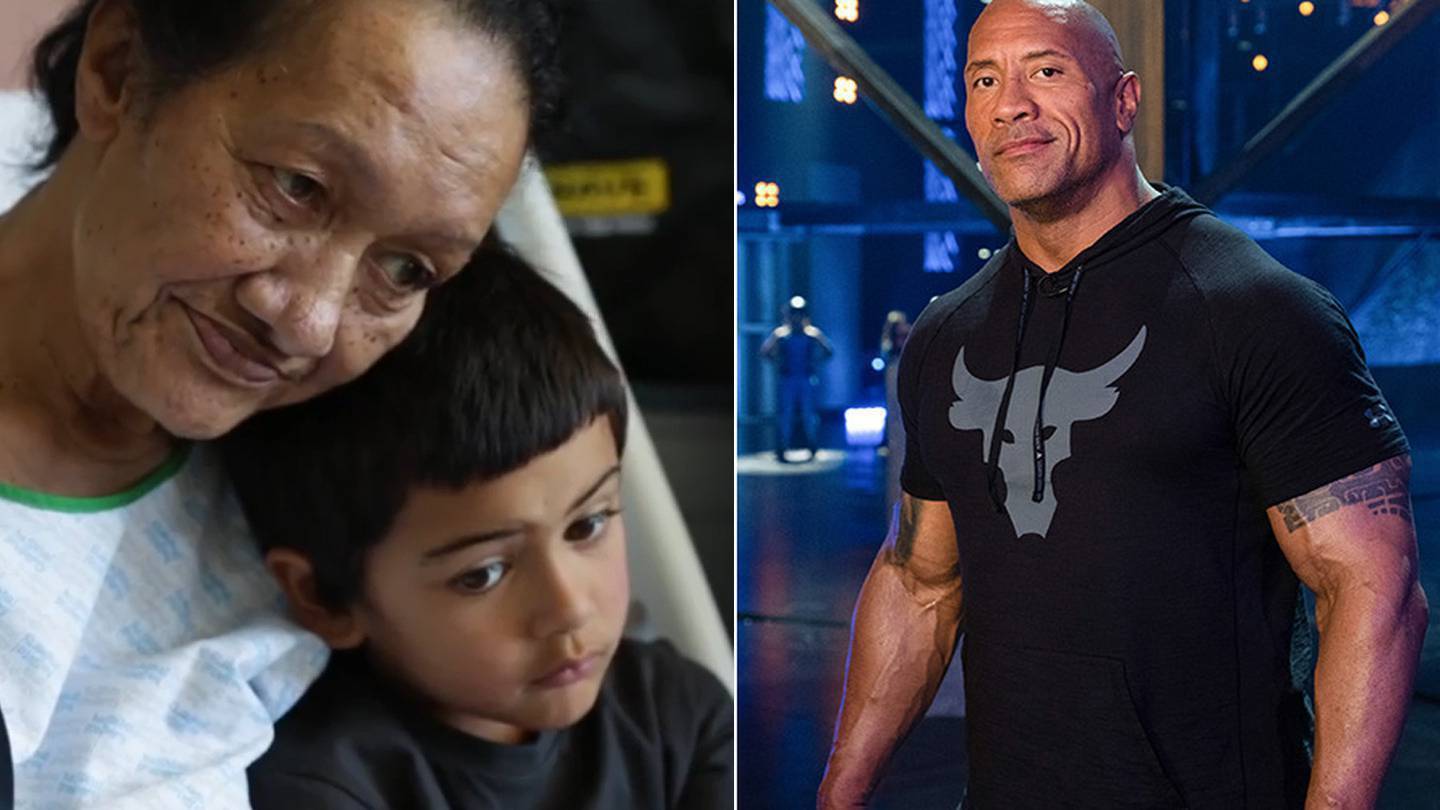 The Rock's response had a powerful effect on the family. Photos: Supplied, Getty Images