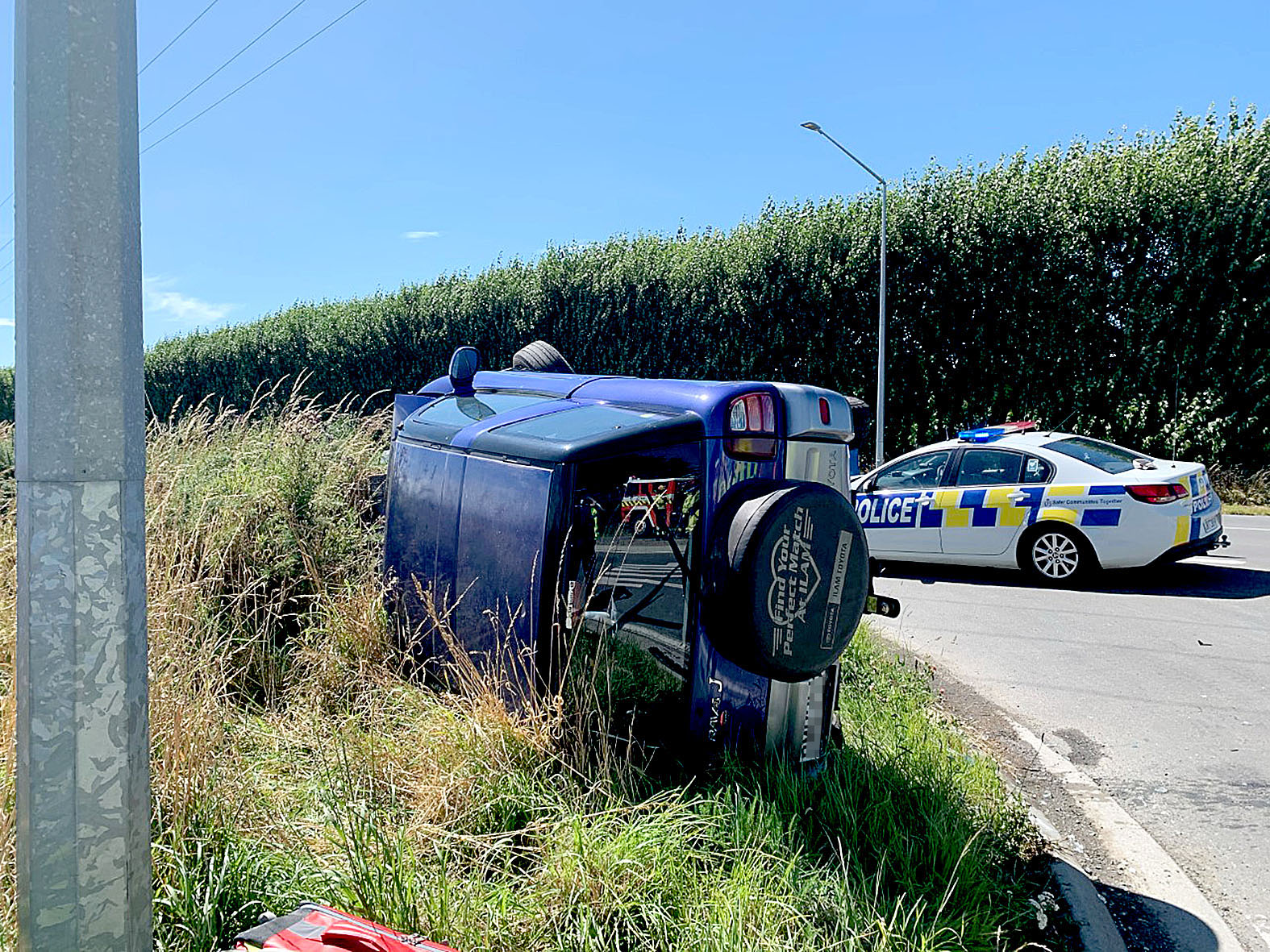 The driver of this car was taken to hospital after being hit by a motorist who allegedly failed...