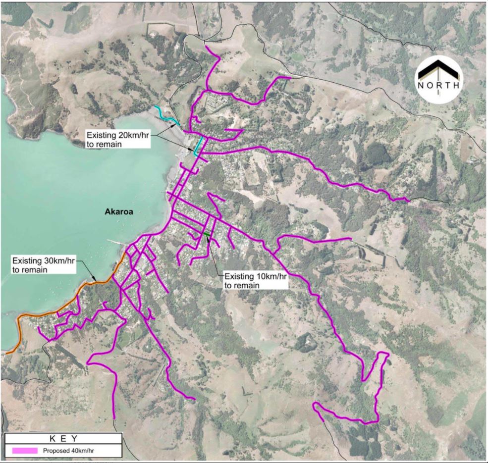 The Akaroa speed review area. Image: Newsline