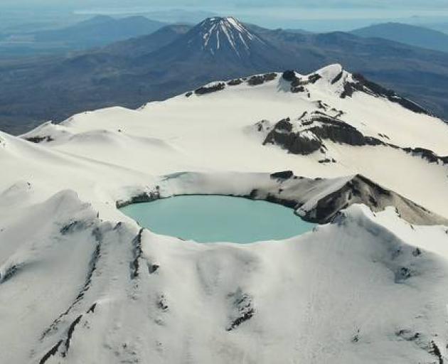 The crater lake at Mt Ruapehu. Photo: NZ Herald