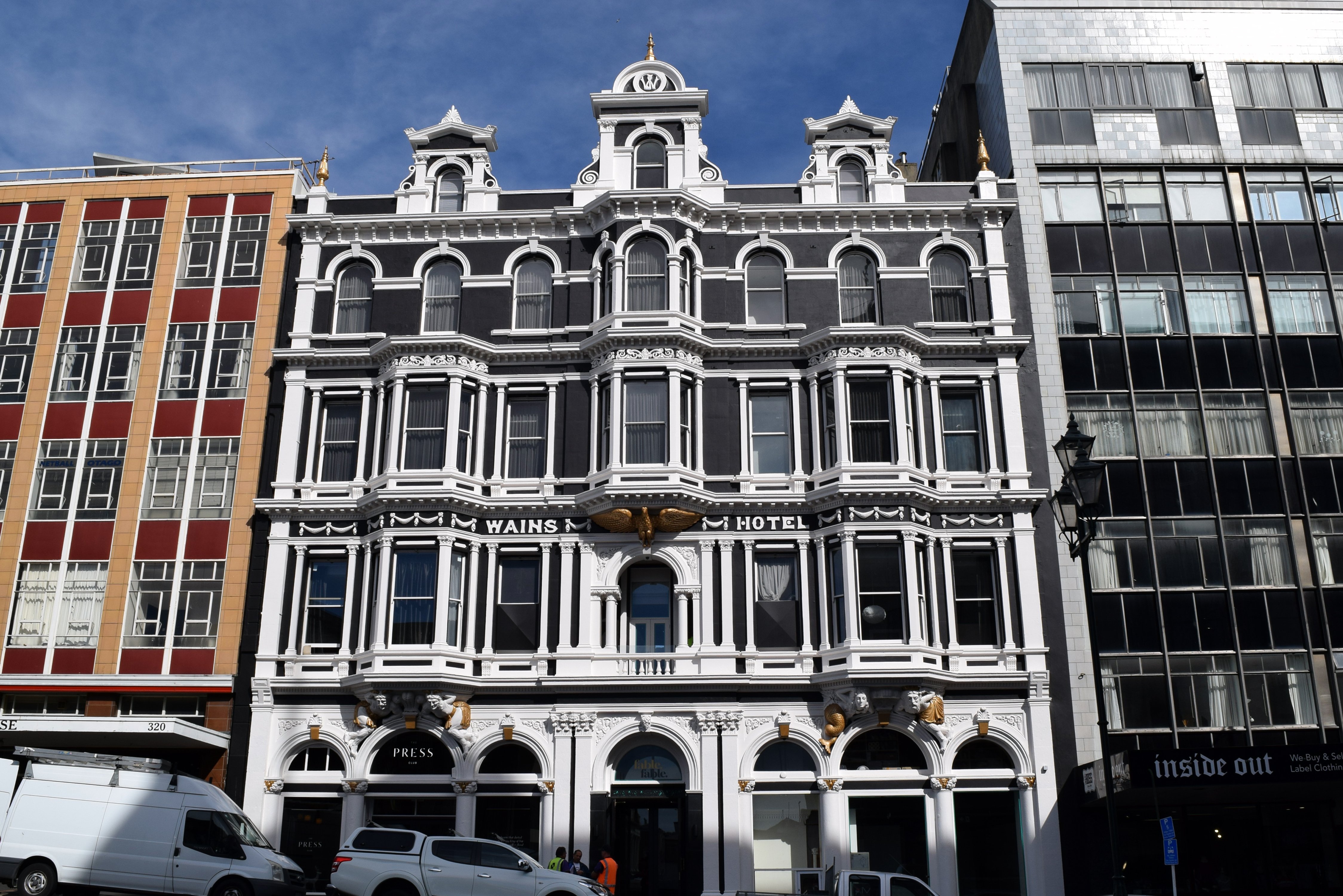 The refurbished facade of boutique hotel Fable Dunedin, in Princes St. PHOTOS: SHAWN MCAVINUE