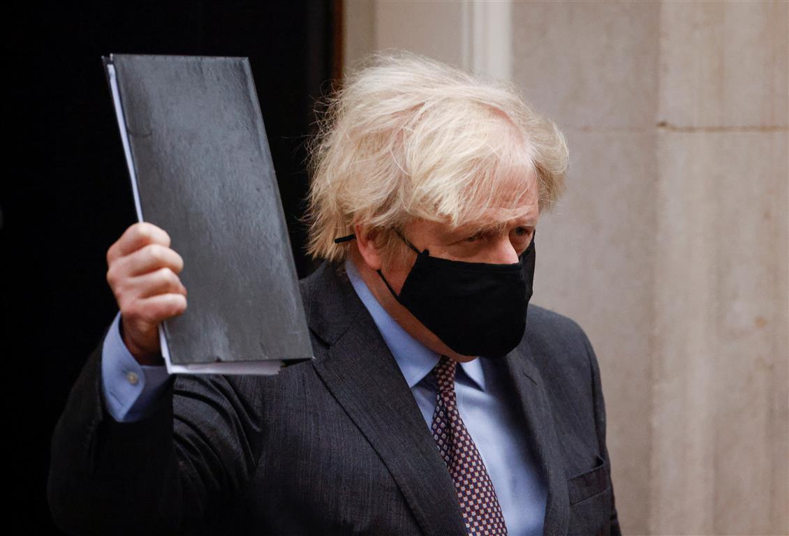  Boris Johnson leaves Downing Street in London. Photo: Reuters