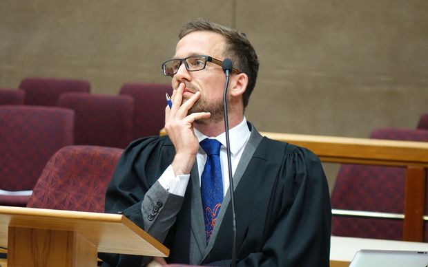 Crown lawyer Daniel Perkins Photo: RNZ / Conan Young 