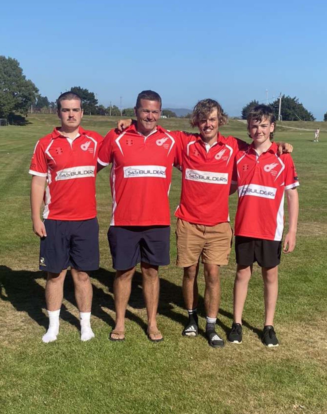 The Smith family (from left): Kelan, Rhiane, Connor and Brooklyn line up for the Clutha Comets...