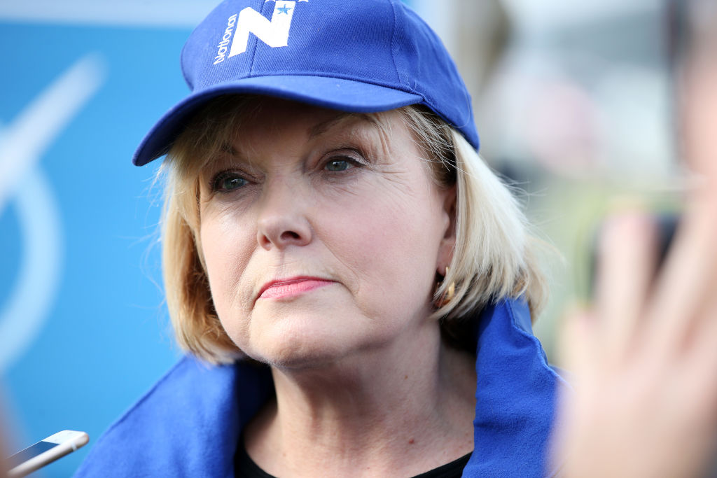 Judith Collins on the campaign trail yesterday. Photo: Getty Imaged 