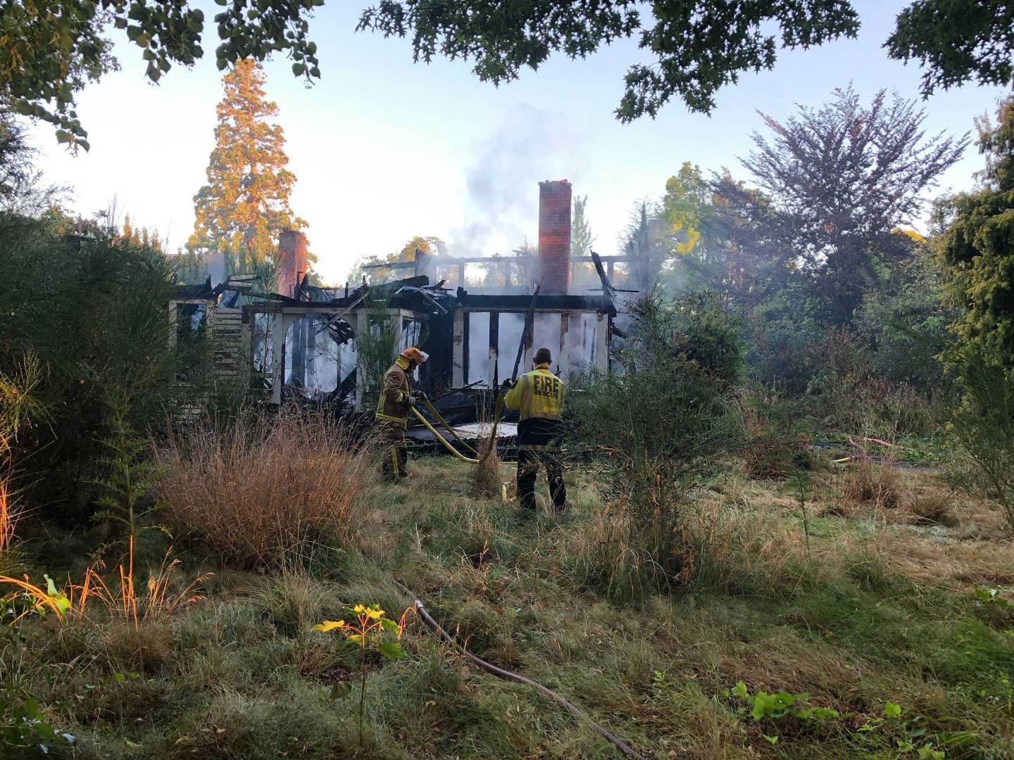 The fire in Fendalton on Wednesday. Photo: Hamish Clark / NZH