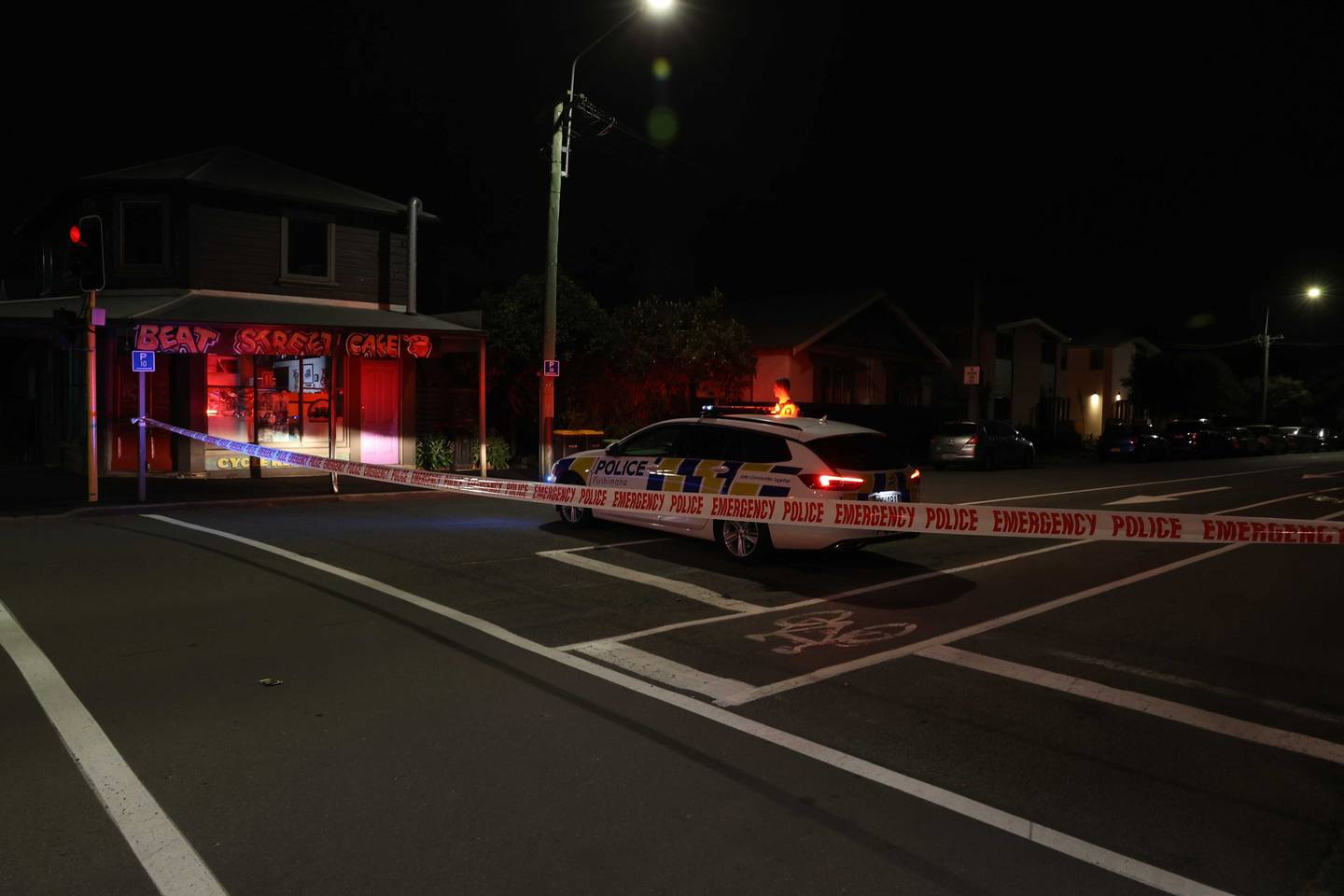 Police on Armagh St. Photo: George Heard / NZH