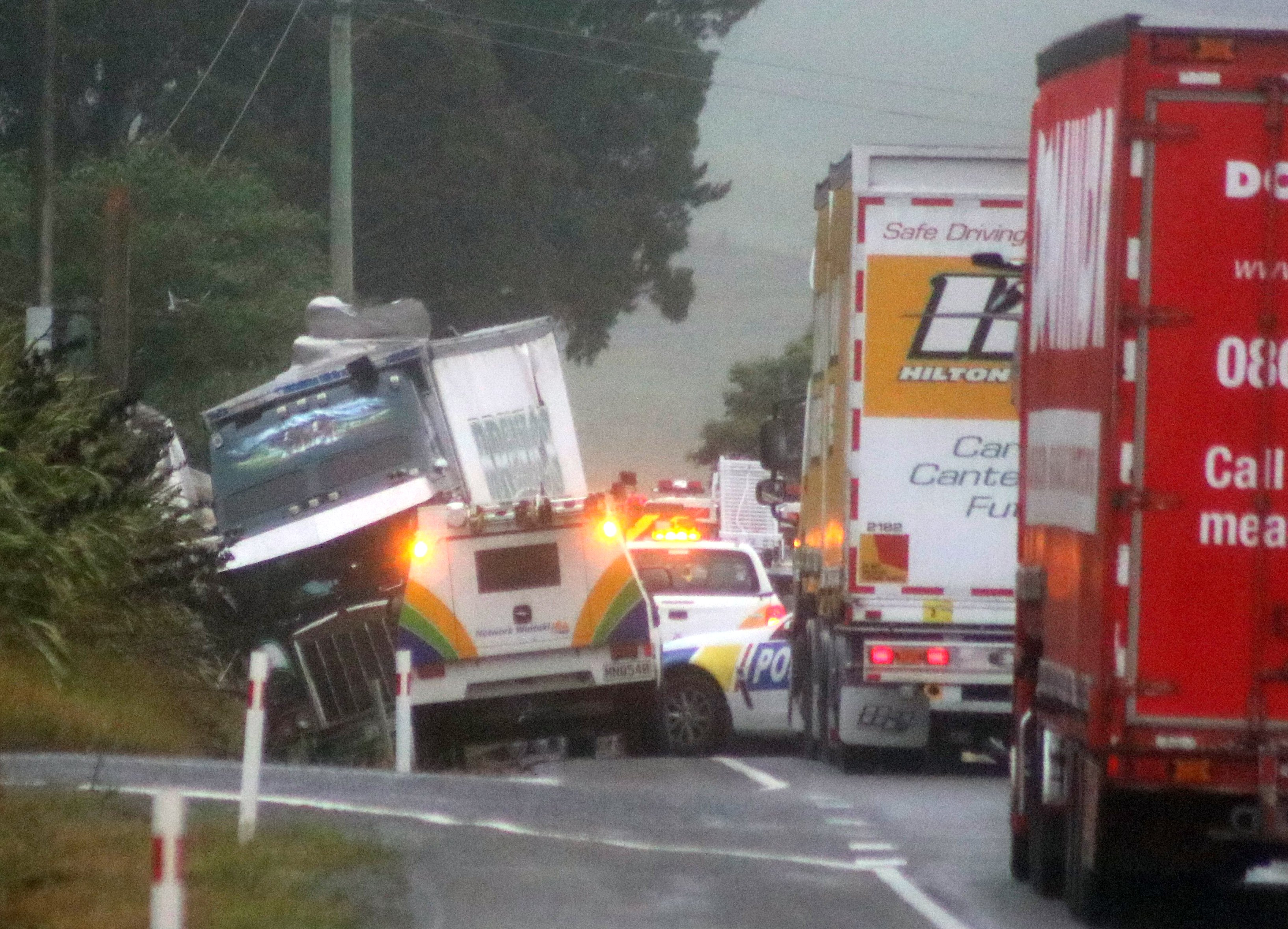 This crash on SH1 north of Herbert left about 90 customers without electricity supply. PHOTO:...