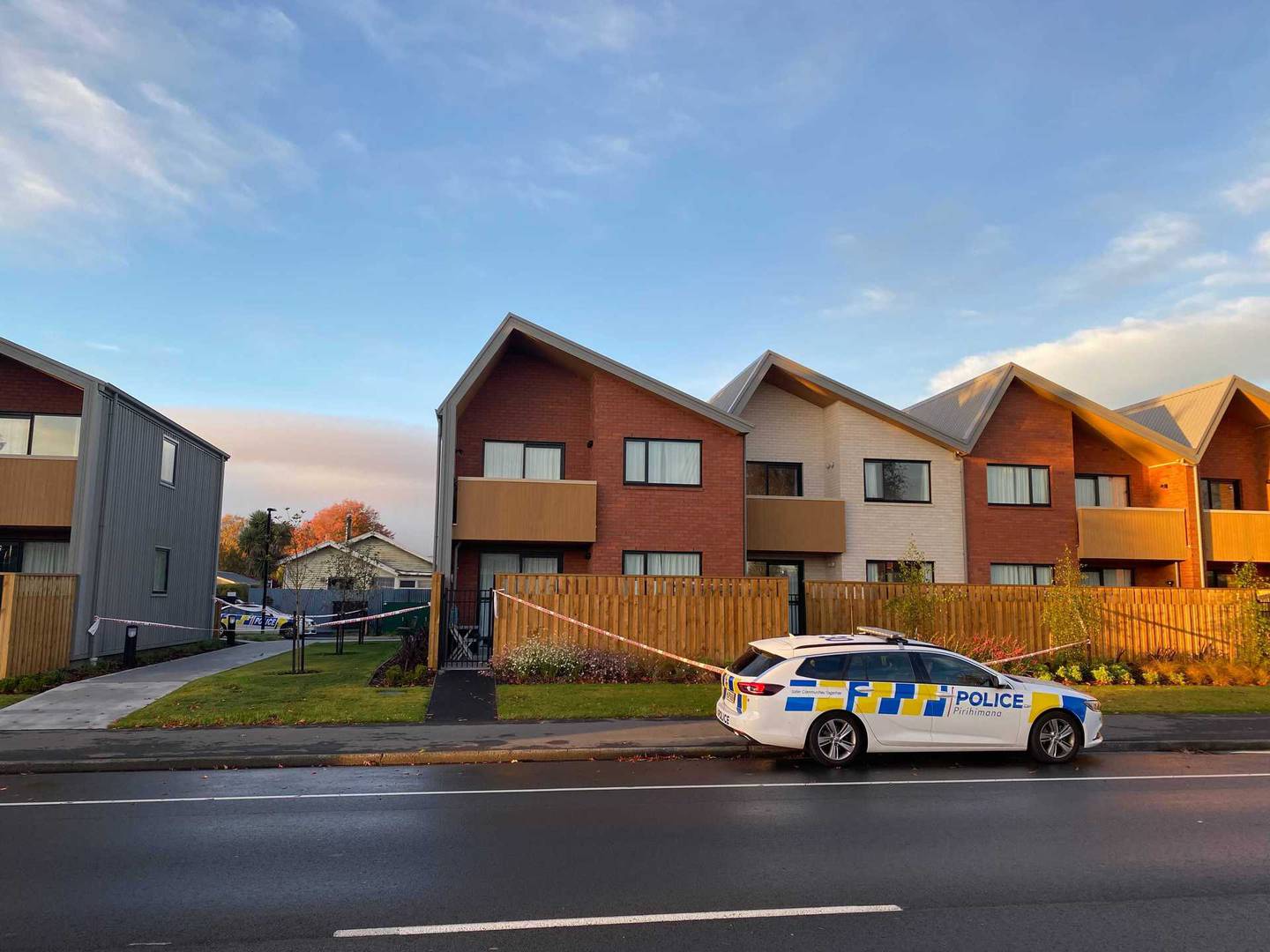 The housing complex in Christchurch where Daniel Hawkins died. Photo: NZH