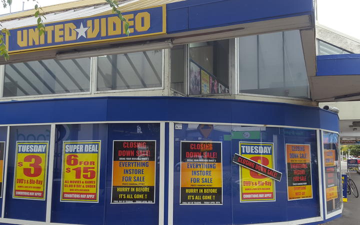 The New Brighton United Video store. Photo: RNZ / Rachel Graham