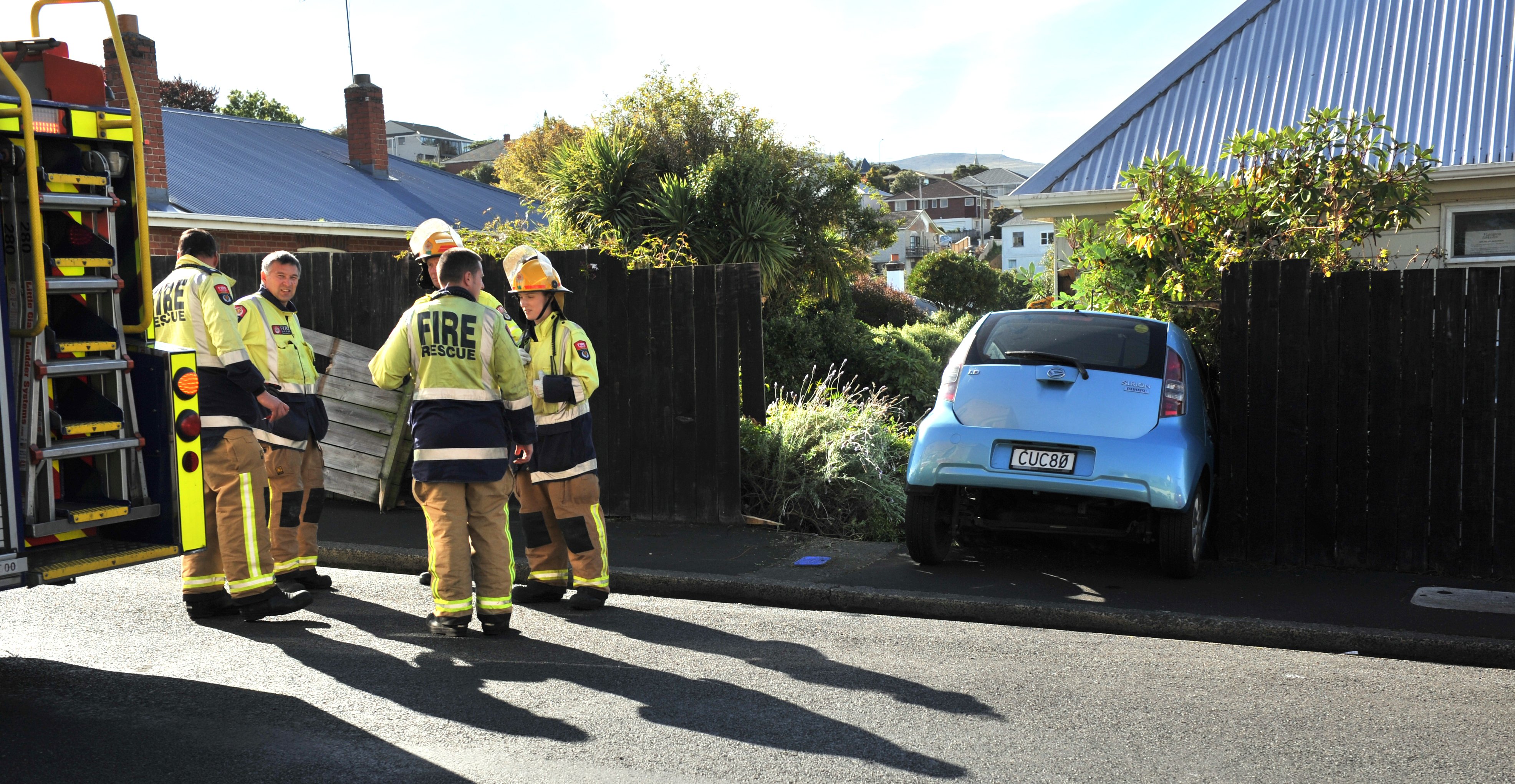 Emergency services at the scene this afternoon. PHOTO: CHRISTINE O’CONNOR 