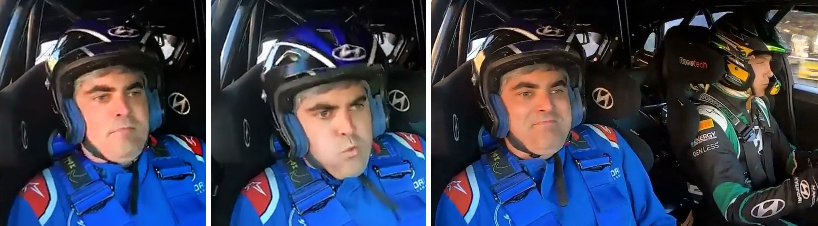 Dunedin Mayor Aaron Hawkins’ face tells the story of his wild ride with 2021 Otago Rally champion...