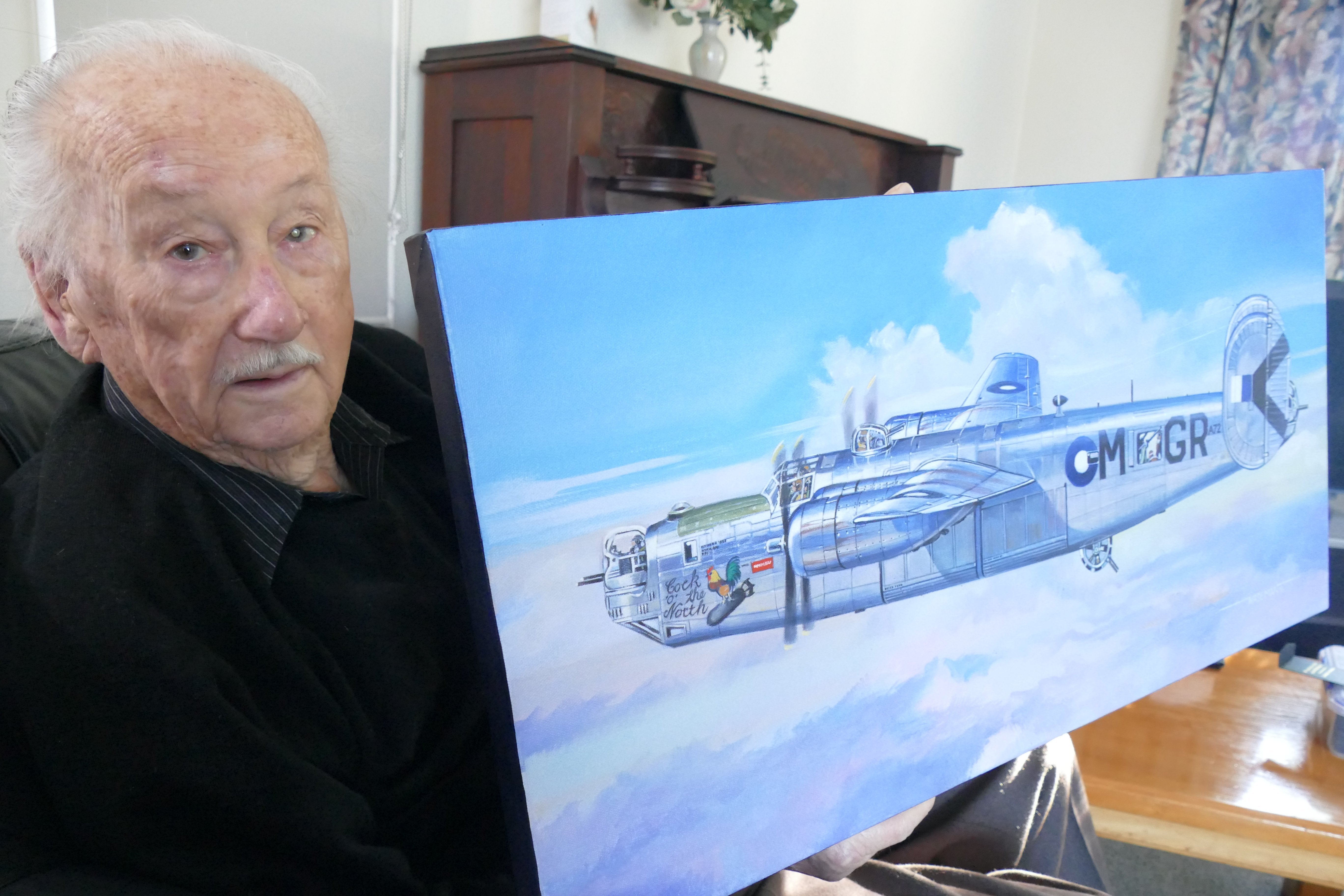 Centenarian Ray Dunn, of Kaitaia, in Queenstown this week with his most prized possession: a...