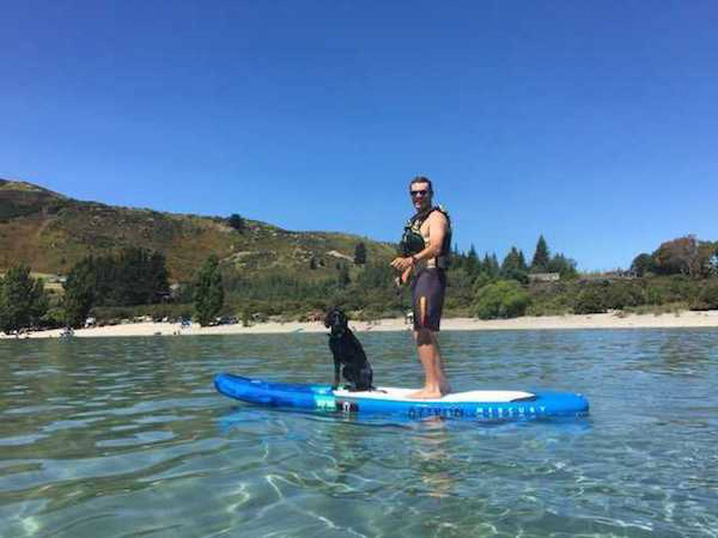 Carl Gerrard and his dog. 