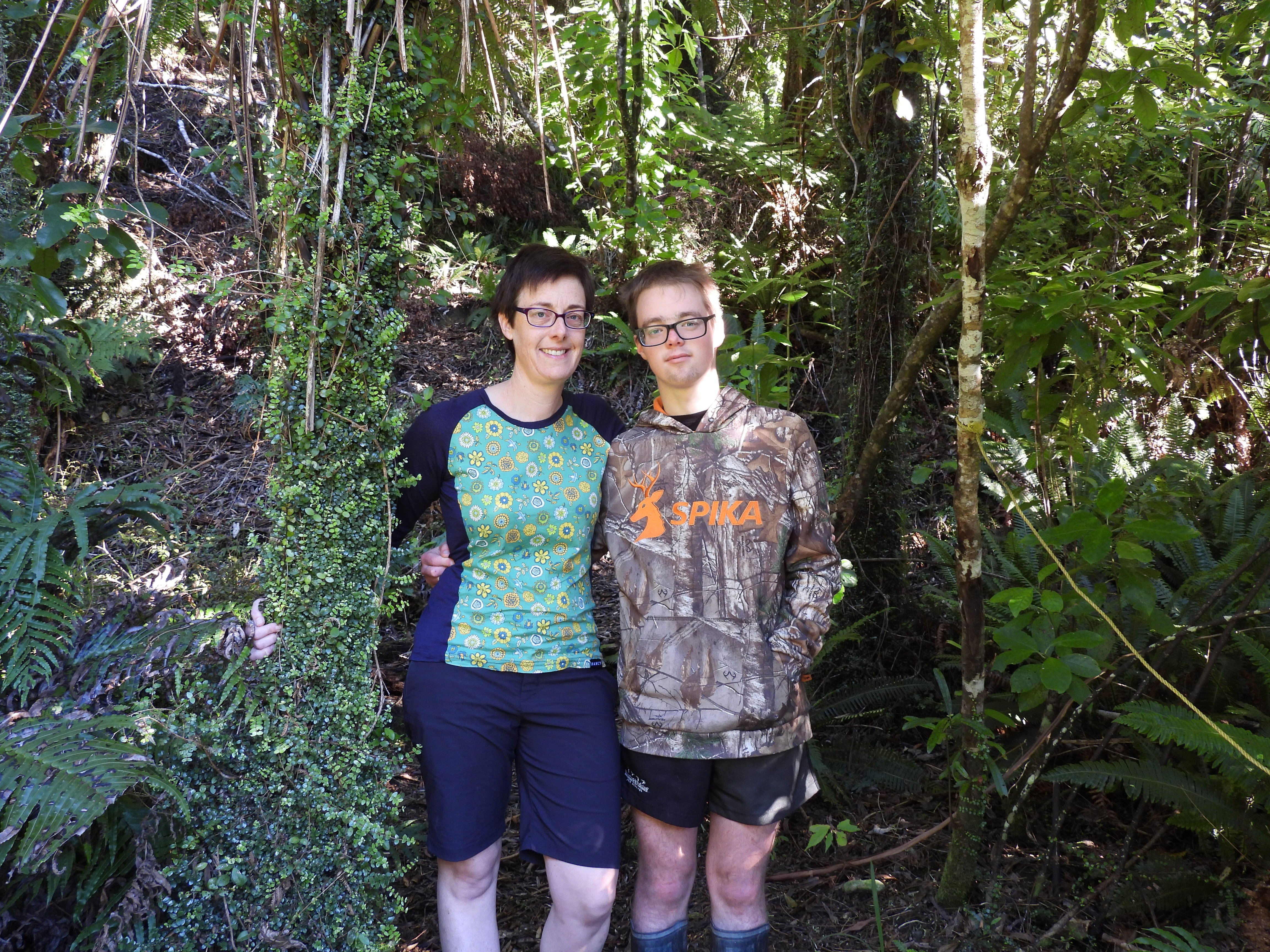 Jo Newton and her son Daniel enjoy being in their backyard in the sunshine after the 14-year-old...