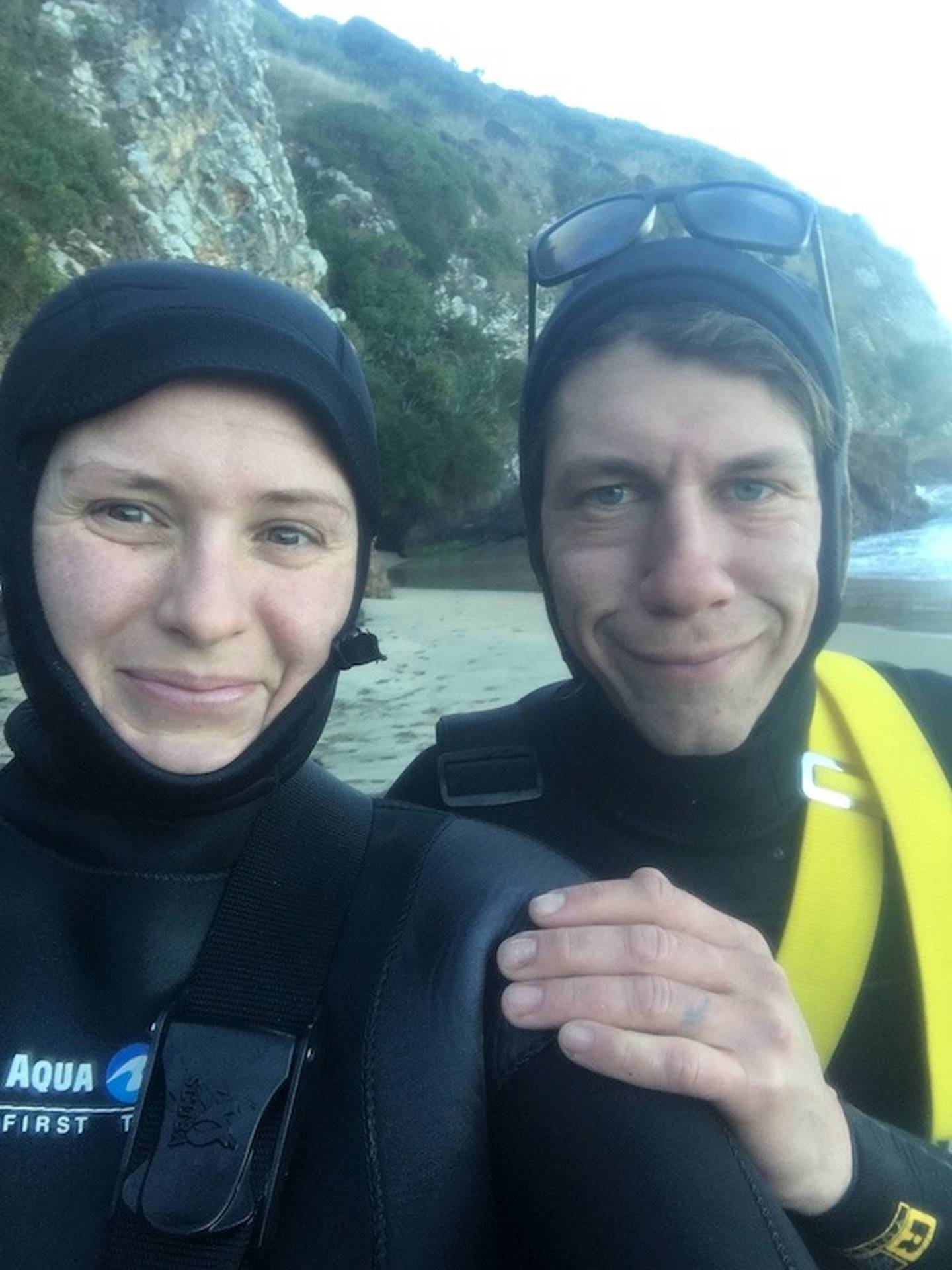 Rebecca and her partner Graham often go snorkelling and diving together. 