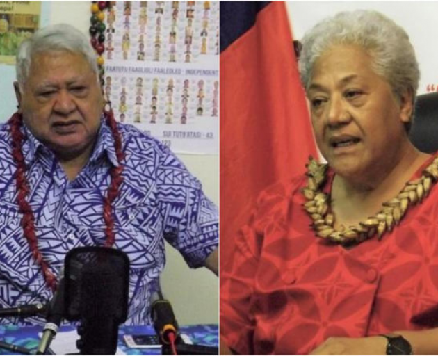 HRPP leader Tuila'epa Sa'ilele Malielegaoi and FAST Party leader Fiame Naomi Mata'afa. Photo: RNZ...