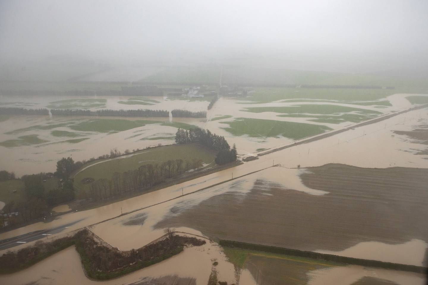 The flooding has severely affected Canterbury's road and rail network. Photo: NZ Herald