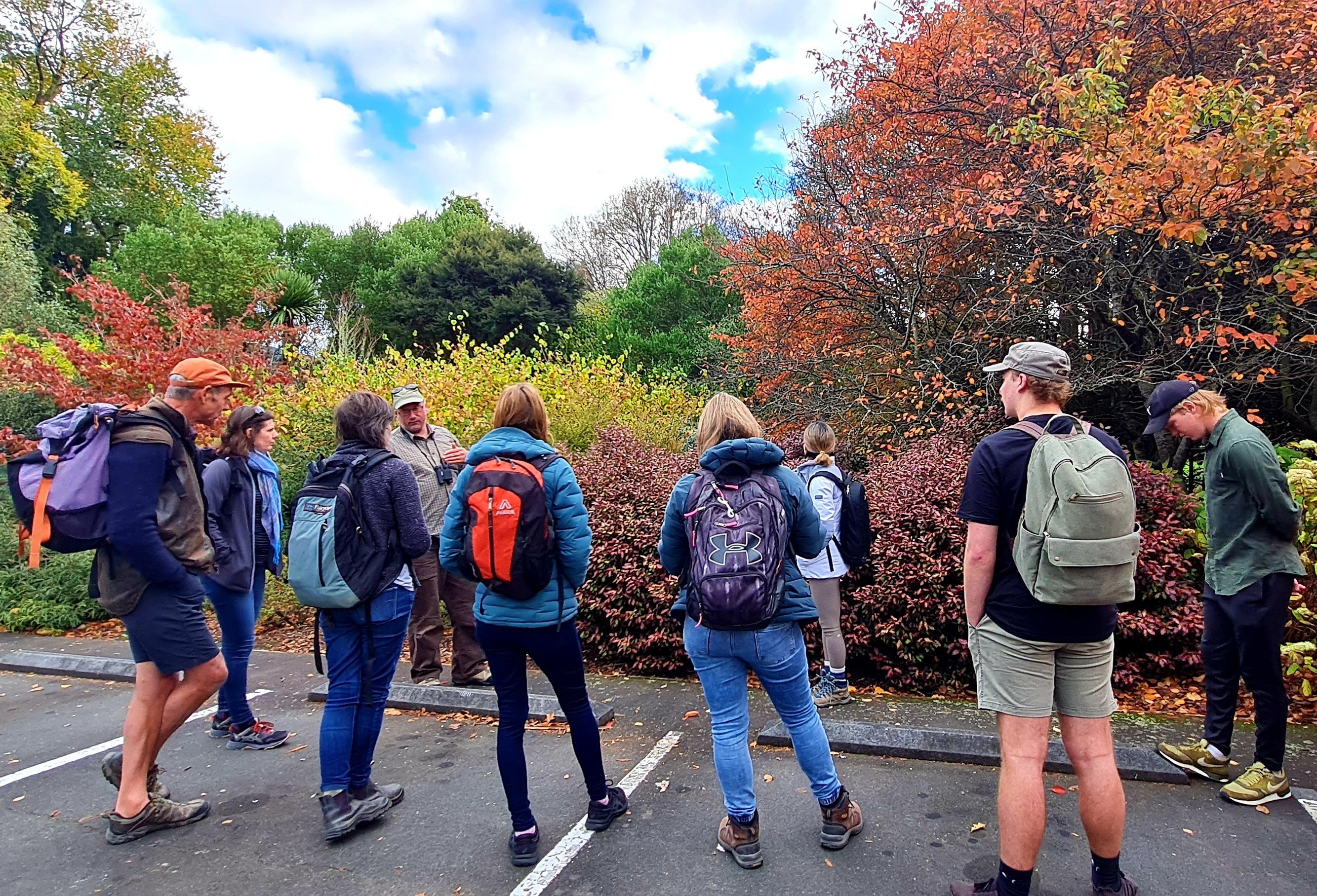 Peter Langlands takes a group on a foraging tour. PHOTOS: JACKIE PHILLIPS