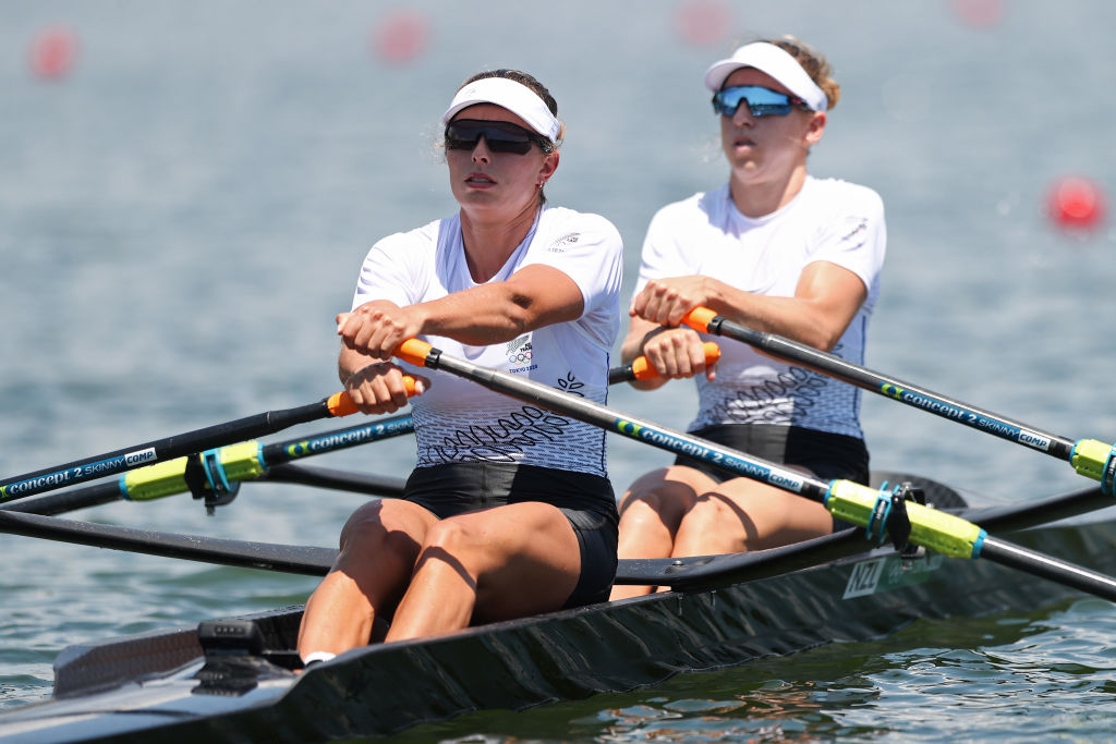 Hannah Osborne and Brooke Donoghue have won silver for New Zealand in the women's double sculls....