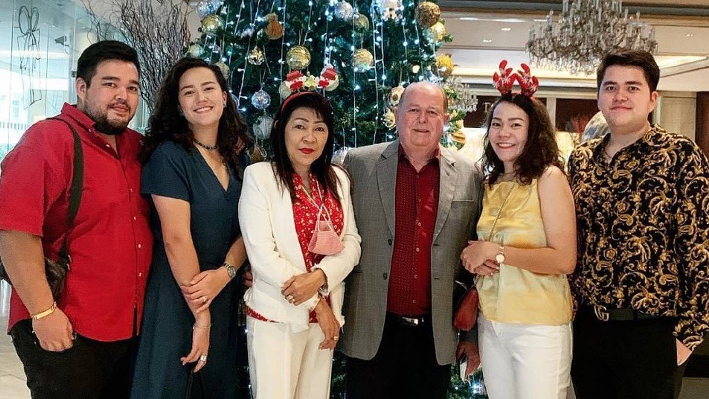 John Murray (third from the right) celebrating Christmas with his family. Photo / Supplied