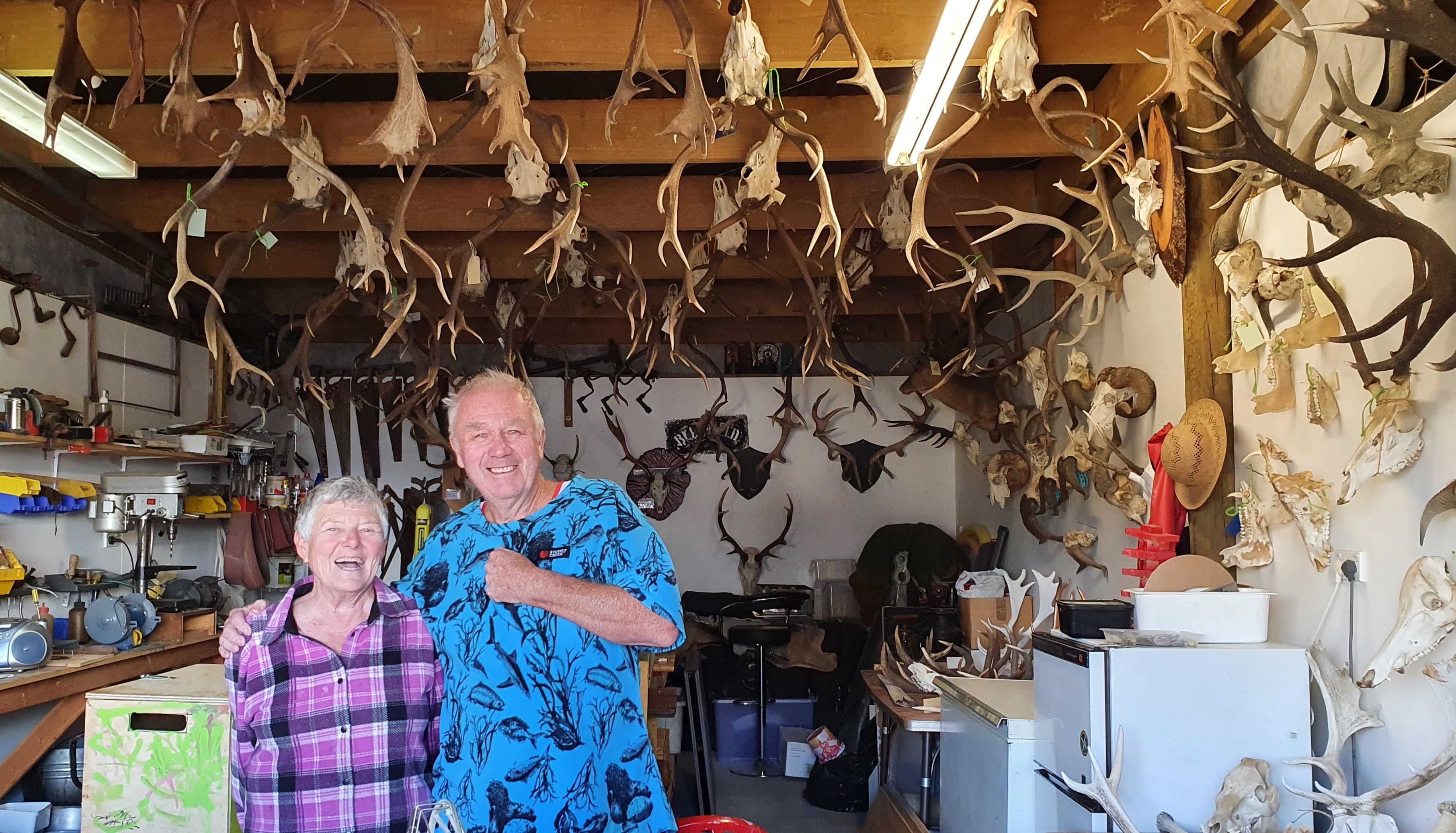 Malcom and Jenny Mitchell have spent 40 years trophy hunting together. Who’s the best shot? “I...