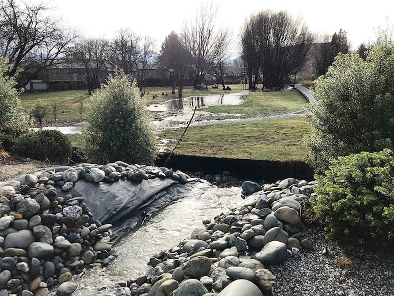 Rain last week caused another sediment overflow from the Wanaka Alpha Series subdivision...