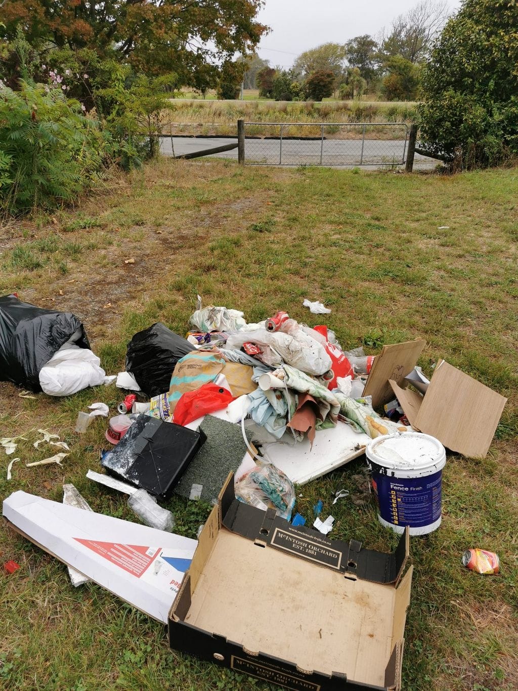 Rubbish dumped in the former red zone. ​Photo: Supplied