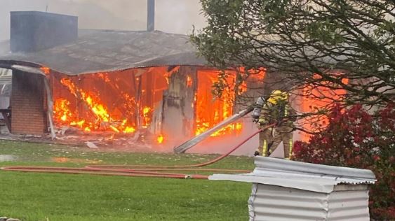 A family that recently left Gloriavale has lost everything in a house fire. Photo: Supplied