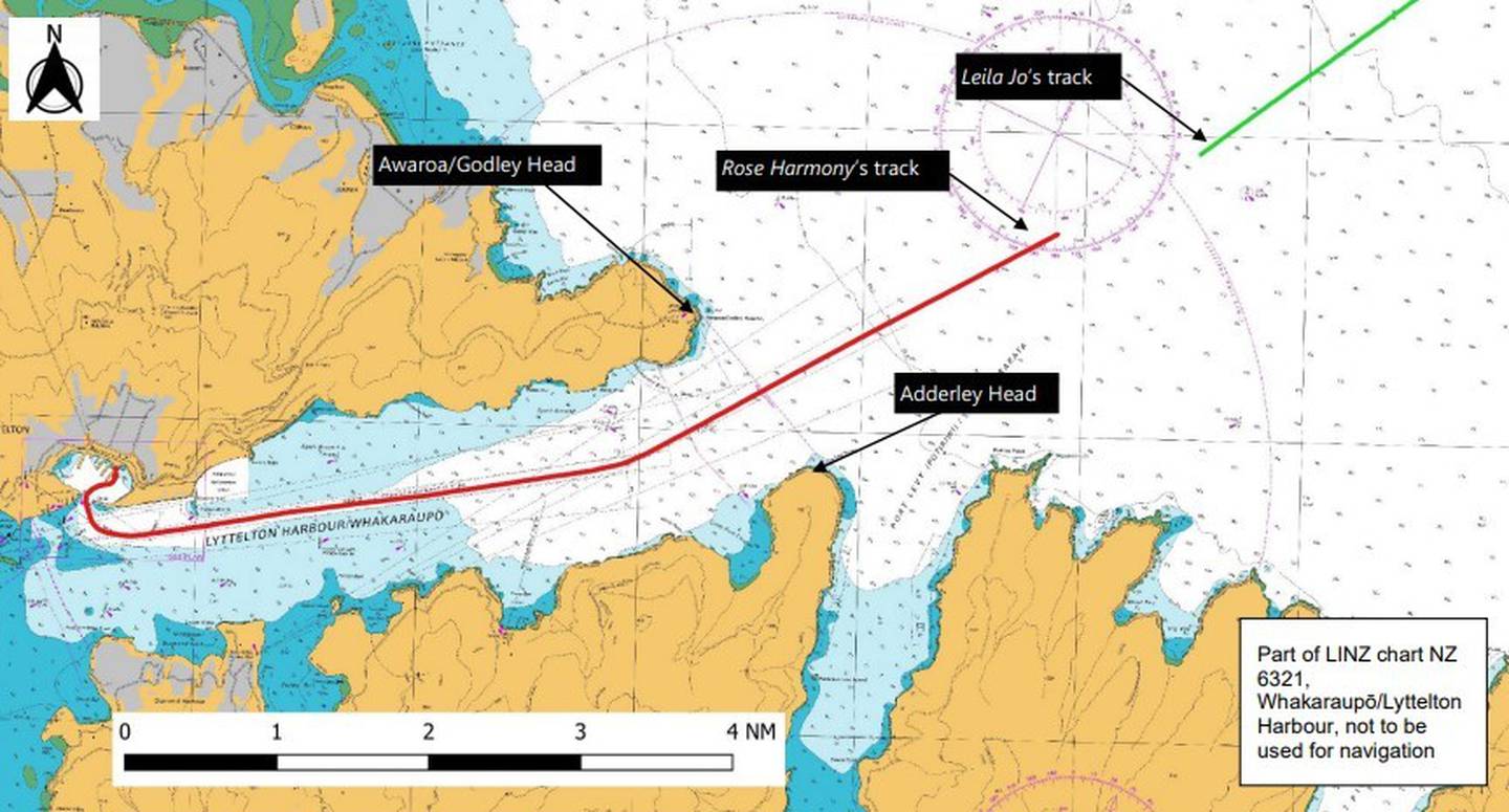 The collision happened off Lyttelton Harbour on January 12 last year. Image: Supplied