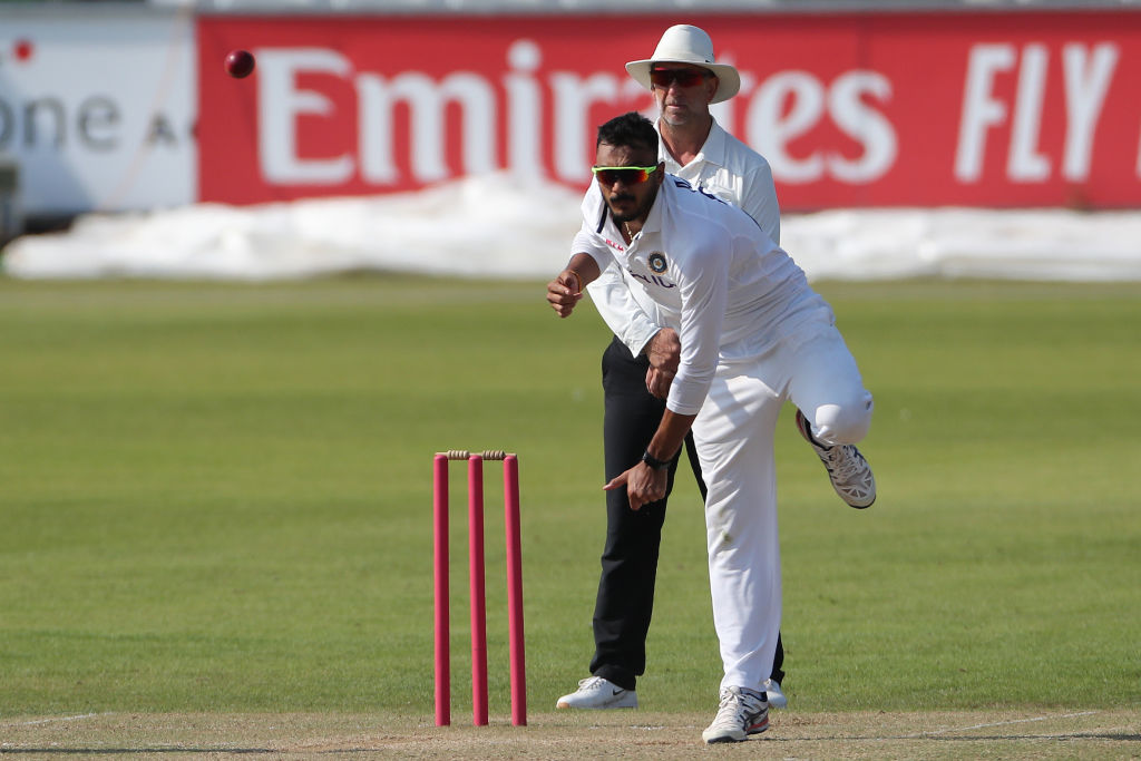 India's Axar Patel took five wickets to help his side to a lead over New Zealand. File photo: Getty