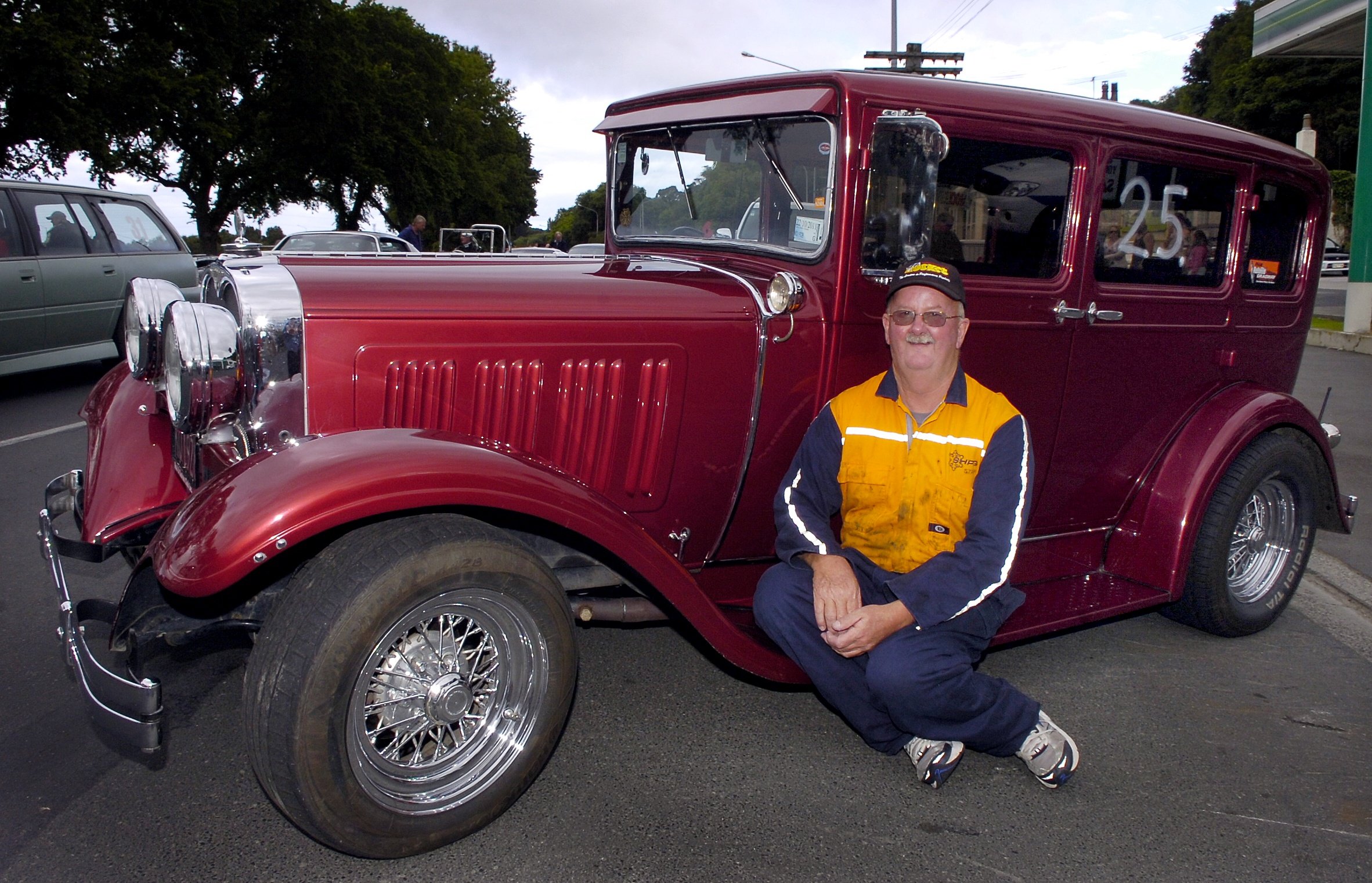 Sitting next to his 1928 Dodge at the Princes St Festival of Speed in 2010 is Alec Divers, who is...