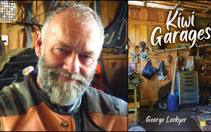 George Lockyer and the cover of his new book. Photos: RNZ / Supplied