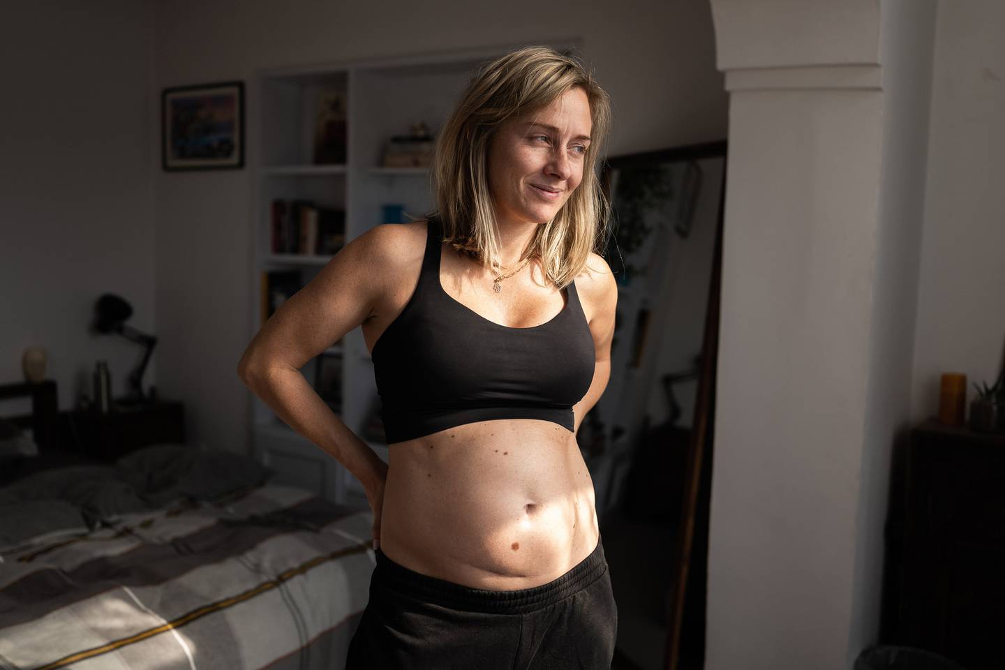 Charlotte Bellis is expecting a daughter in May. Photo: Jim Huylebroek