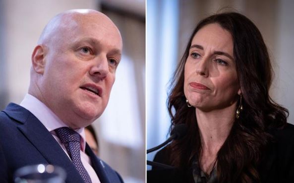 National Party leader Christopher Luxon and PM Jacinda Ardern. Photo: RNZ / Angus Dreaver