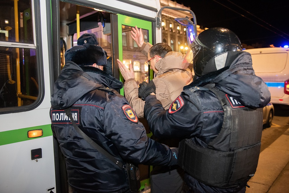 Yesterday, demonstrators in Russia's second city St Petersburg were arrested as part of a police...