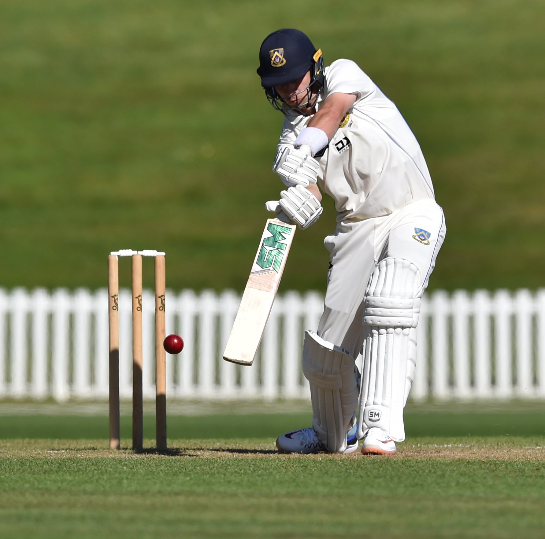 Otago Volts batsman Dale Phillips watches the ball leave his bat during his magnificent attacking...